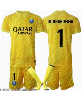 Günstige Paris Saint-Germain Gianluigi Donnarumma #1 Torwart 3rd trikot Kinder 2024-25 Kurzarm (+ Kurze Hosen)